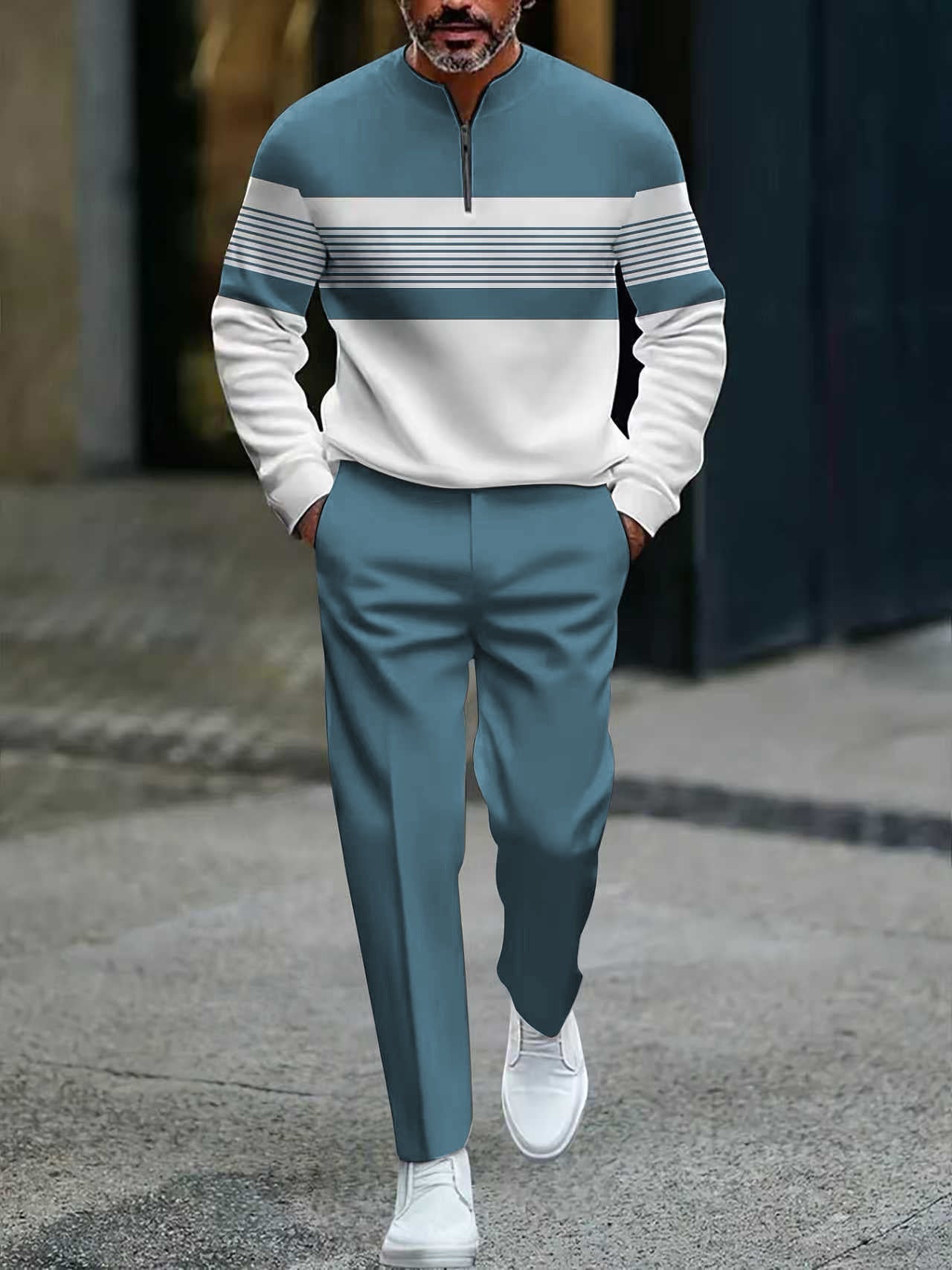 Men’s Set | Graphic Print Sweater and Pants