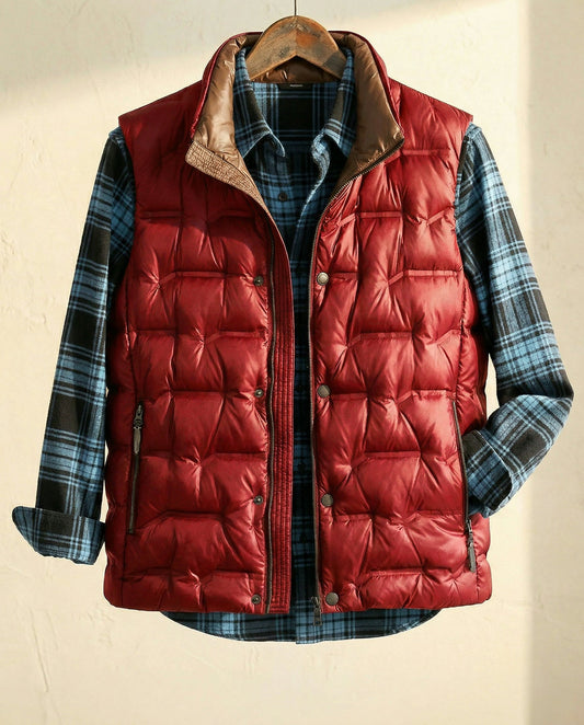Lorenzo White Duck Down Vest