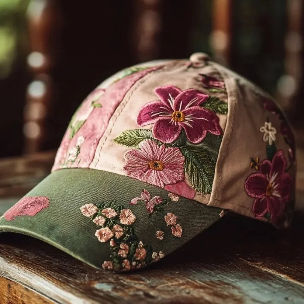 Virella Embroidered Floral Cap