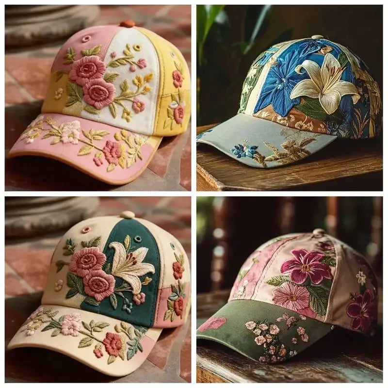 Virella Embroidered Floral Cap