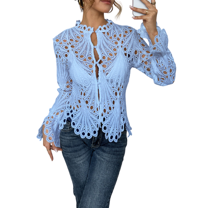 SARAH – Modern Hollow Detail Blouse
