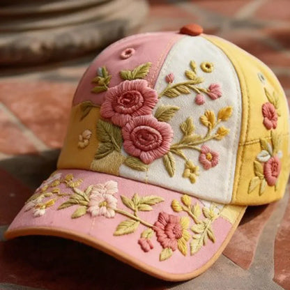 Virella Embroidered Floral Cap