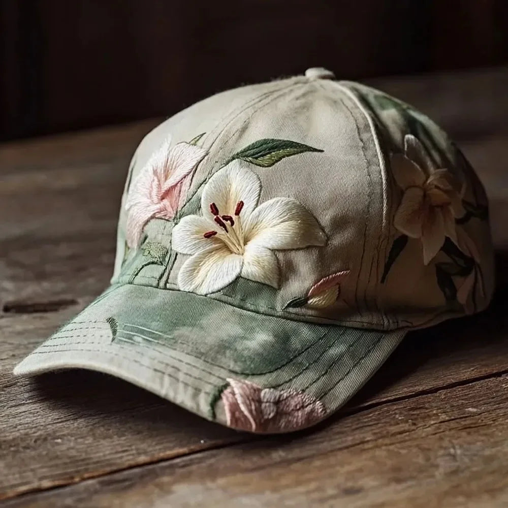 Virella Embroidered Floral Cap