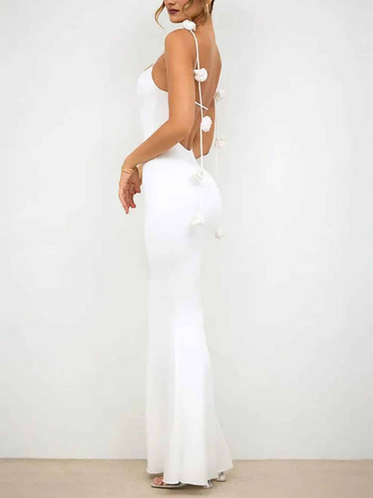 Decor Cami Backless Fitted Maxi Dresses