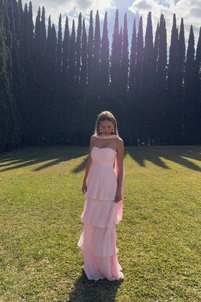 Odessa | Women's Strapless Tiered Maxi Dress
