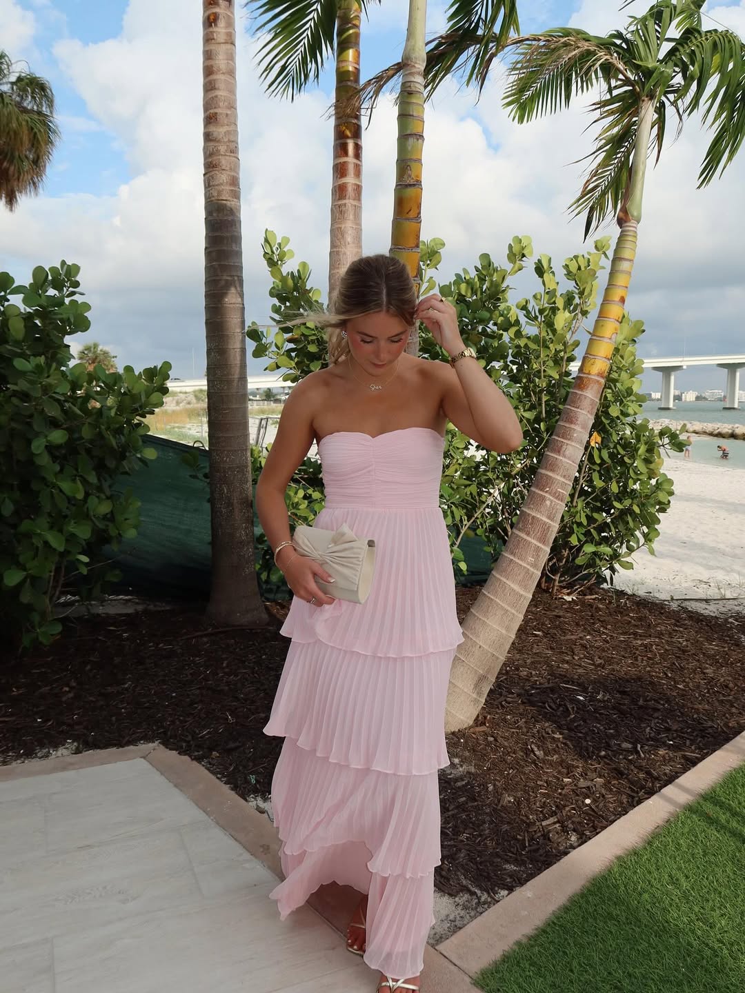 Odessa | Women's Strapless Tiered Maxi Dress