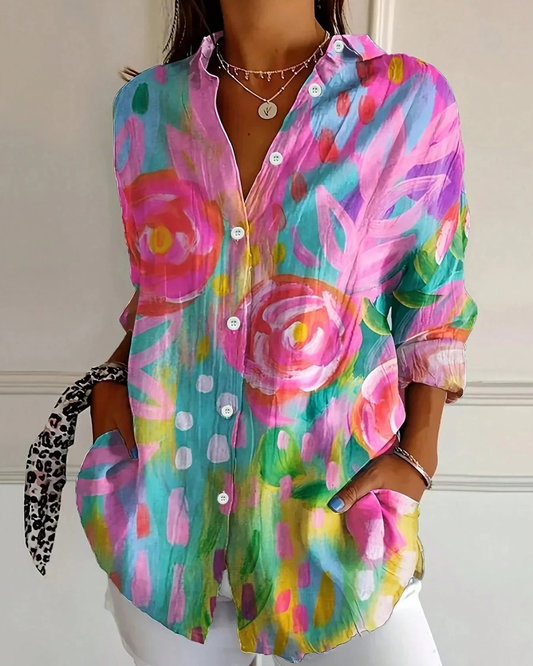 Juliet | Colourful Pattern Blouse