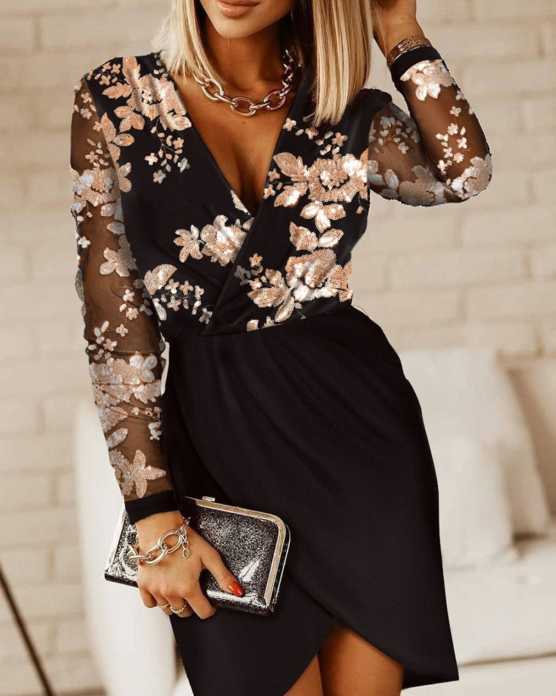 Bairbre - Sheath Dress With Crossover Neckline
