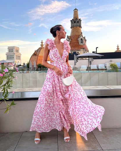 Maeve | Women's Sleeveless Cut-Out Maxi Dress