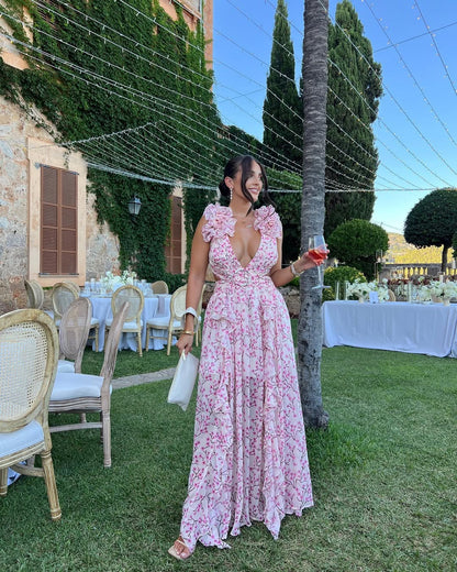 Maeve | Women's Sleeveless Cut-Out Maxi Dress