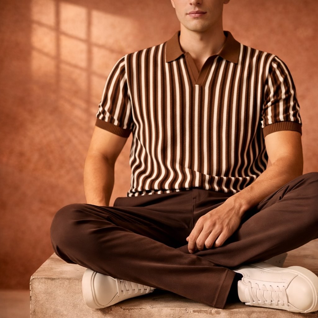 CORSO | Retro Stripe Polo Shirt