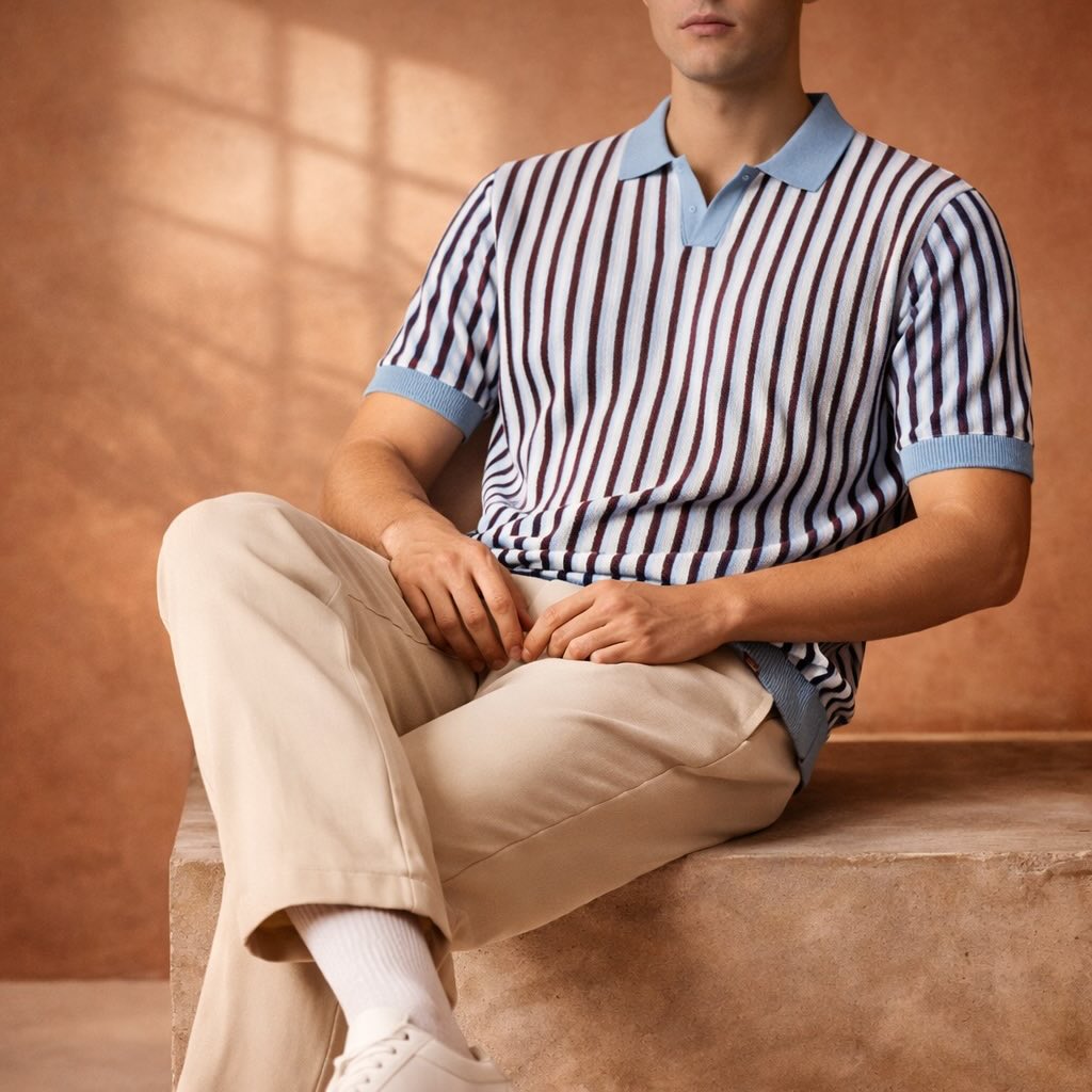 CORSO | Retro Stripe Polo Shirt