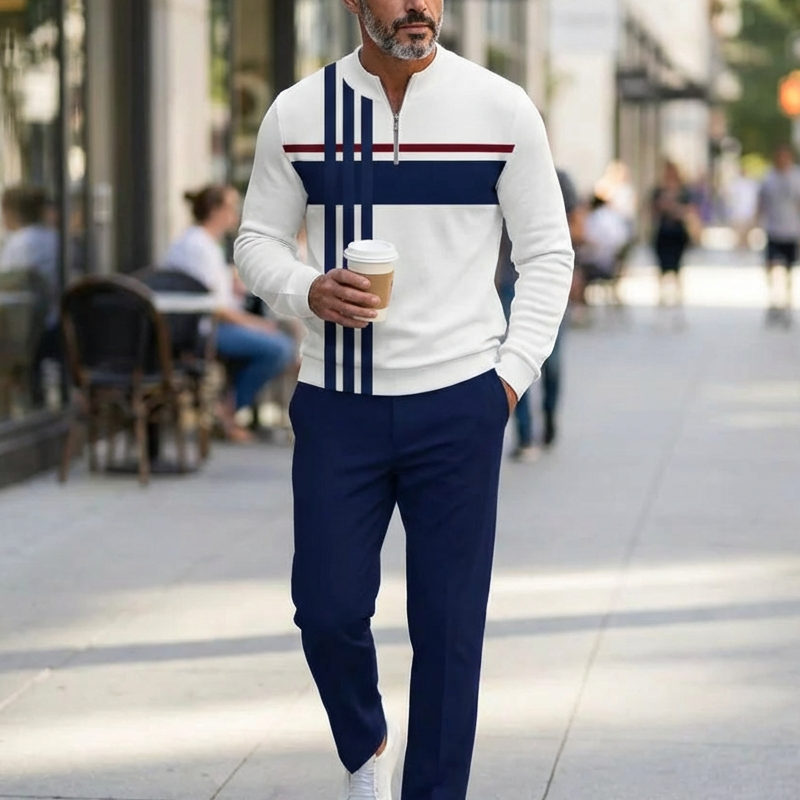 Men’s Set | Graphic Print Sweater and Pants