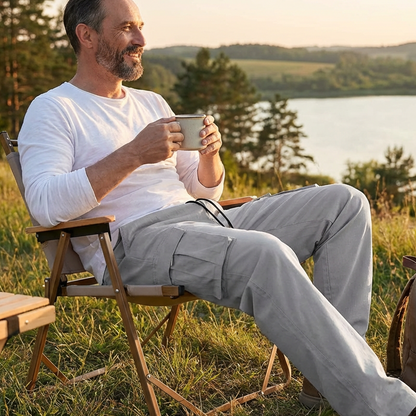 Men's Casual Cargo Pants – Multi-Pocket, Adjustable Waist & Durable Straight-Leg Fit for Everyday Wear