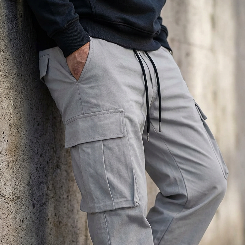 Men's Casual Cargo Pants – Multi-Pocket, Adjustable Waist & Durable Straight-Leg Fit for Everyday Wear