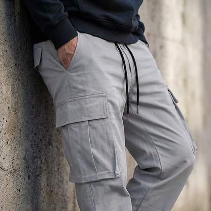Men's Casual Cargo Pants – Multi-Pocket, Adjustable Waist & Durable Straight-Leg Fit for Everyday Wear