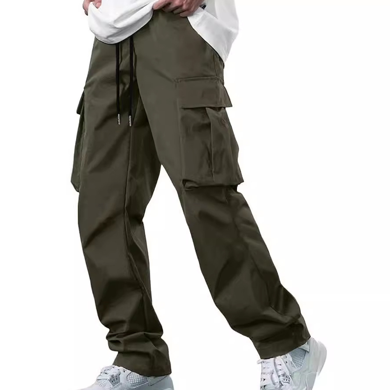 Men's Casual Cargo Pants – Multi-Pocket, Adjustable Waist & Durable Straight-Leg Fit for Everyday Wear