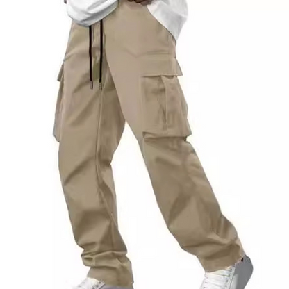 Men's Casual Cargo Pants – Multi-Pocket, Adjustable Waist & Durable Straight-Leg Fit for Everyday Wear