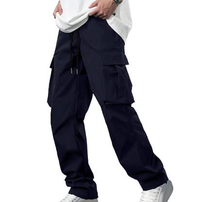 Men's Casual Cargo Pants – Multi-Pocket, Adjustable Waist & Durable Straight-Leg Fit for Everyday Wear