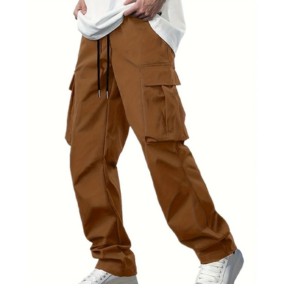 Men's Casual Cargo Pants – Multi-Pocket, Adjustable Waist & Durable Straight-Leg Fit for Everyday Wear